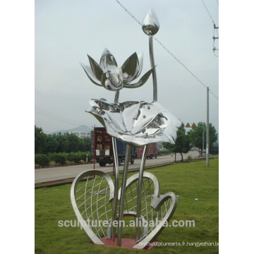 FLOWER Statue Type et Statues Type en acier inoxydable sculpture en plein air porcelaine fournisseur